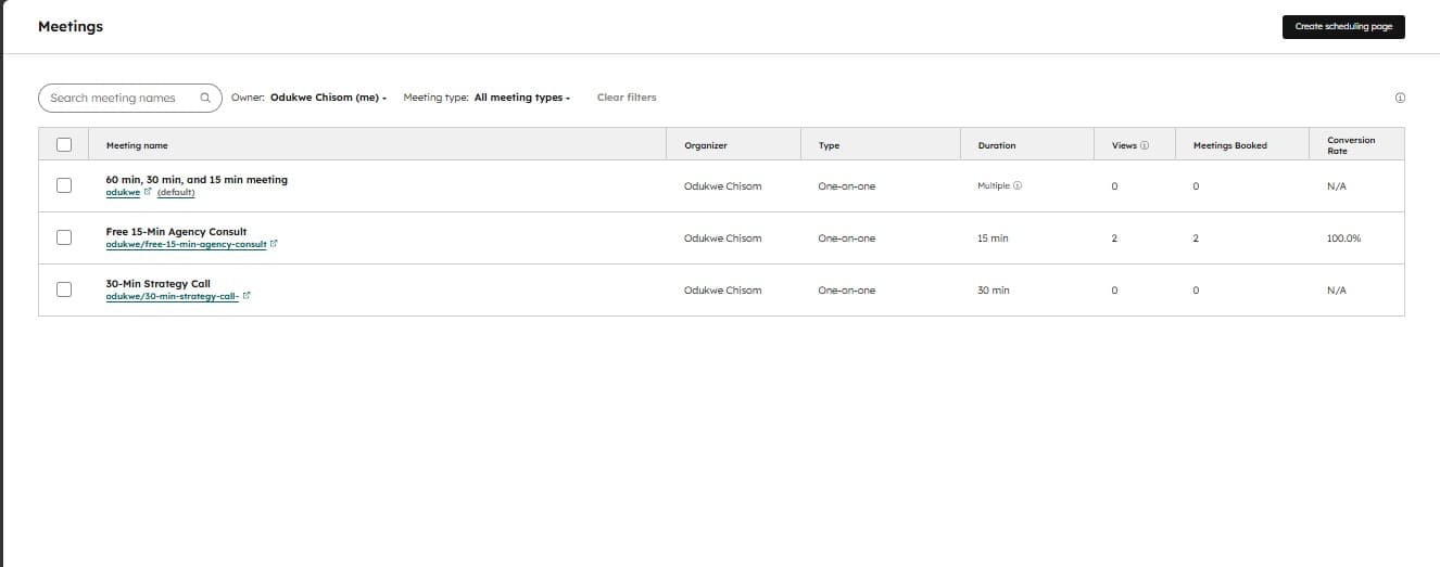 HubSpot Booking and Client Intake System