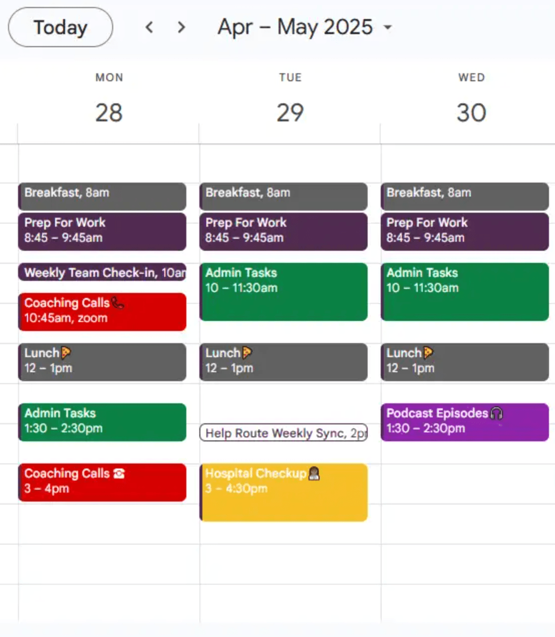 Calendar Management