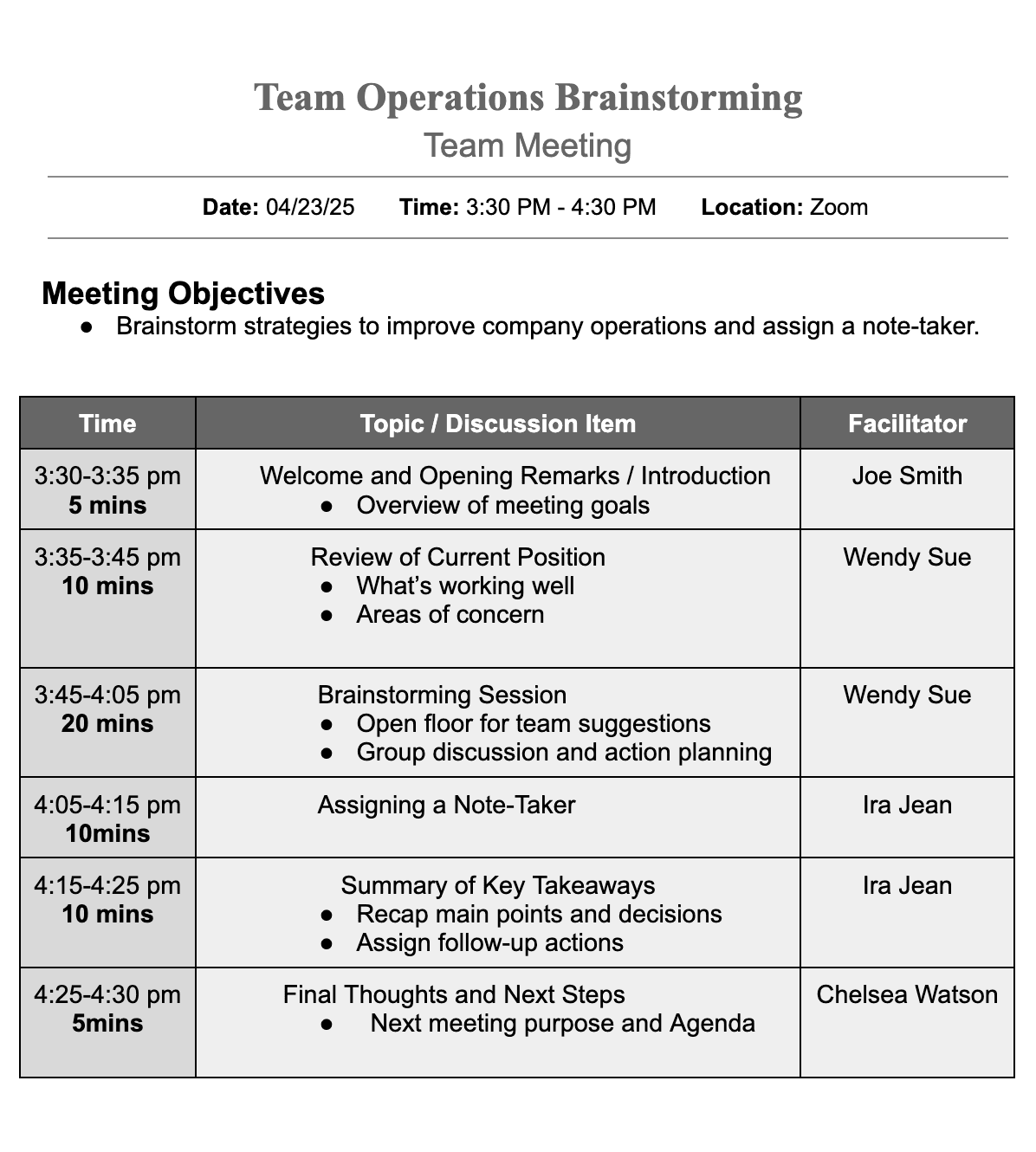Meeting Agenda Management
